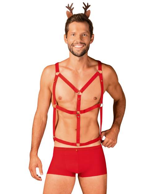 Vánoční kostým Mr Reindy set - Obsessive červená L/XL