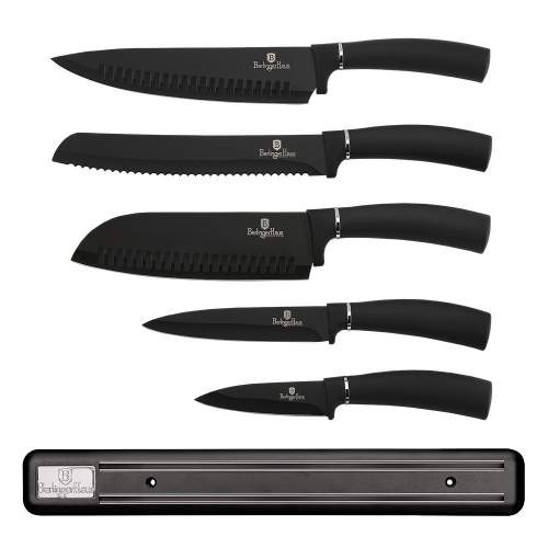 Sada nožů s magnetickým držákem 6 ks Royal Black Collection