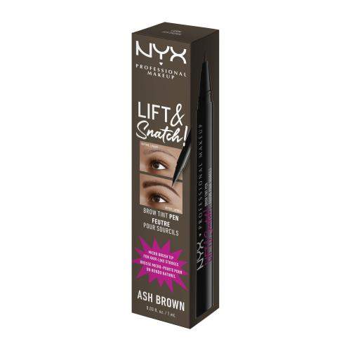 NYX Professional Makeup Lift & Snatch! mikropero na obočí 1 ml odstín 06 Ash Brown