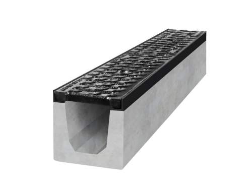 Gutta betonový žlab D400 s litinovou mříží H200 d. 1000 x š. 150 x v. 200 mm