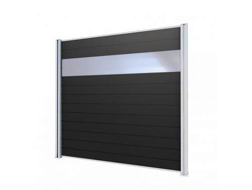 Gutta Zadní stěna Carport Premium tmavě šedá / bílá polykarbonat 2,96 x 1,86 m