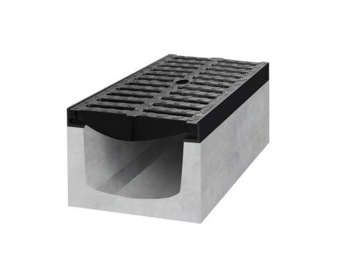 Gutta betonový žlab D400 s litinovou mříží H200 d. 500 x š. 300 x v. 200 mm