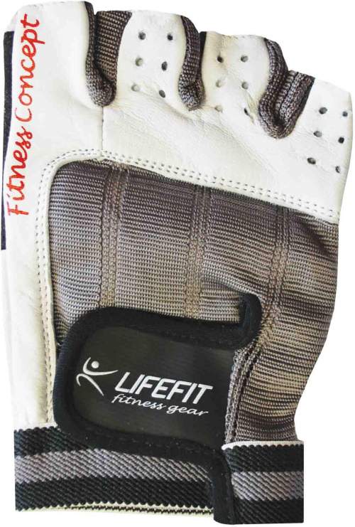 Lifefit Fitnes rukavice LIFEFIT PRO, vel. M, bílé Oblečení velikost: S