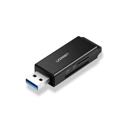Čtečka paměťových karet UGREEN CM104 SD/microSD USB 3.0 (černá)