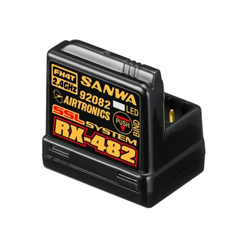 SANWA RX-482 přijímač 2.4GHz FH3-FH4, 4-kanál, SSL-SSR (telemetrický) S107A41257A