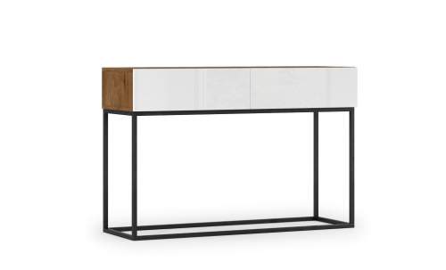 Konzolový stolek Avorio - dub artisan / bílý lesk