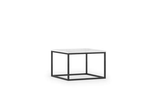 Konferenční stolek Avorio - bílý lesk / černá