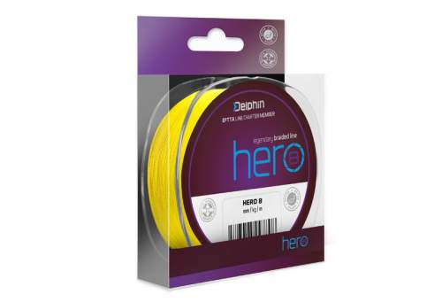 Delphin HERO 8 fluo žlutá 0,18mm 13,20kg 117m