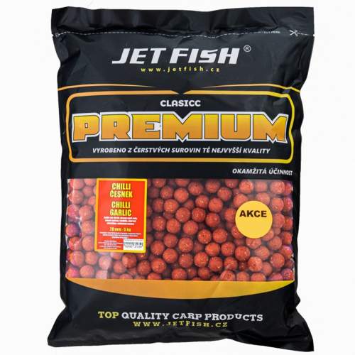 Jet fish boilie premium clasicc 5 kg 20 mm - chilli / česnek