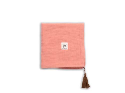 Funnybaby Mušelínová deka Coral Pink 80 x 80 cm