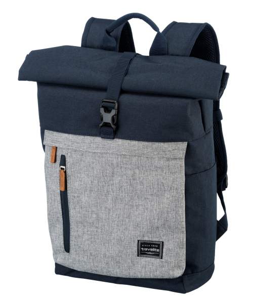 Městský batoh Travelite Basics Roll-up Backpack Navy/Grey