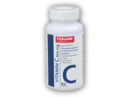 Vitaland Vitaland Vitamin C 600mg 60 kapslí