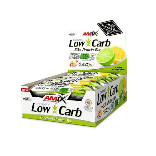 AMIX Low-Carb 33% Protein Bar, Lemon-Lime, 15x60g