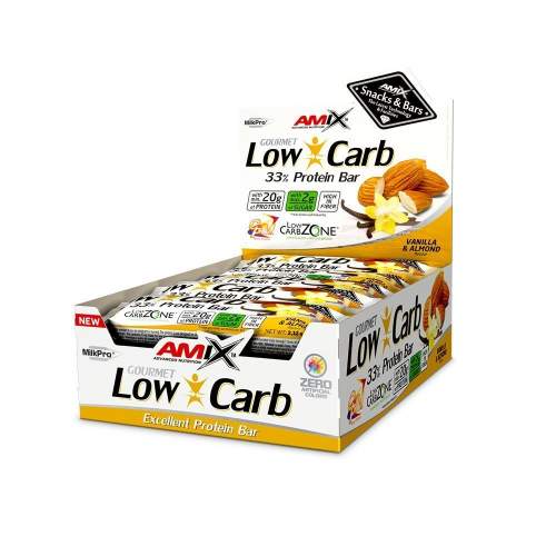 Amix Low-Carb 33% Protein Bar Vanilla-Almond 15x60g