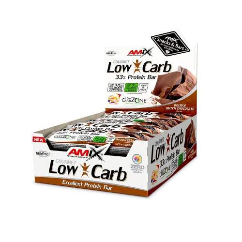 Amix Low-Carb 33% Protein Bar Double Dutch Chocolate 15x60g