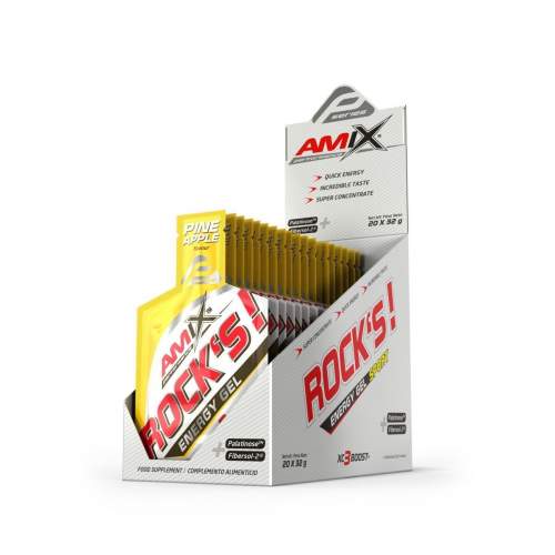AMIX Rock's Energy Gel, Pineapple, 20x32g
