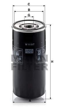 MANN-FILTER W1170/7 Olejový filtr