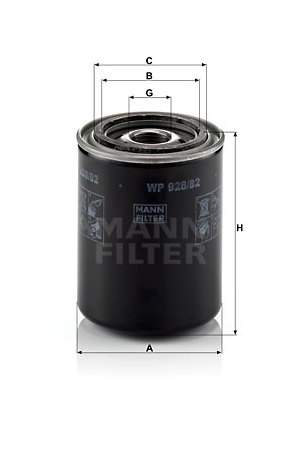 MANN-FILTER WP928/82 Olejový filtr