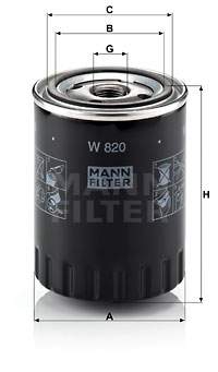 MANN-FILTER W820 Olejový filtr