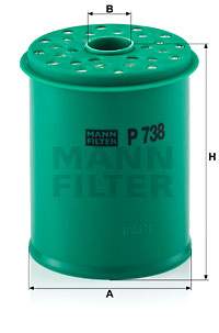 MANN-FILTER P738x Palivový filtr