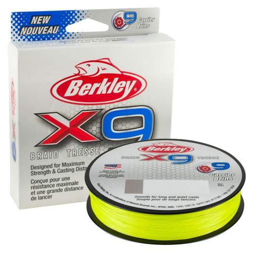 Berkley X9 Fluro Zelená 150m X9 FLAME GREEN 150M 0,10MM 9KG