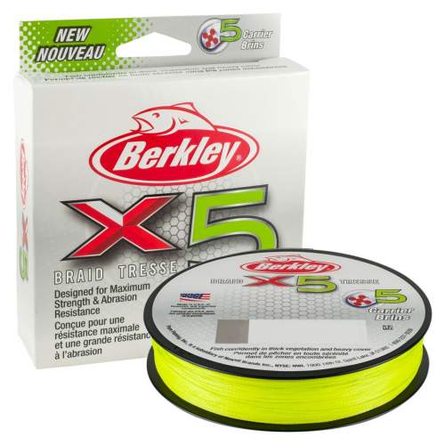 Berkley splétaná šňůra x5 flame green 150 m-průměr 0,17 mm / nosnost 17 kg