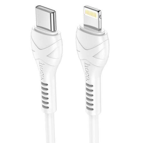 Hoco Trendy PD Charging Data Cable for Lightning 1M White