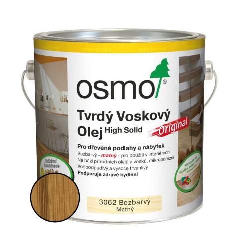 OSMO 3062 Tvrdý voskový olej Original bezbarvý matný