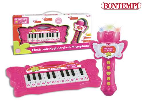 Bontempi Mini klávesnice a mikrofon Karaoke