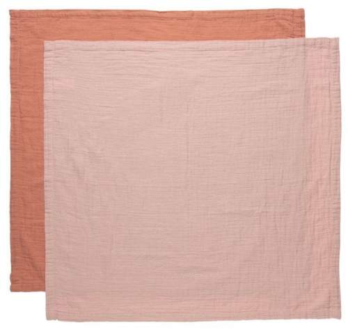 Bebe-Jou Mušelínová Pure Cotton Pink 2ks 70x70cm