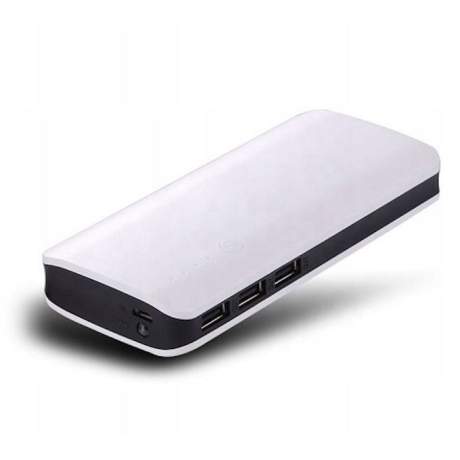 MG Power Bank 20000mAh 3x USB, bíla/černá