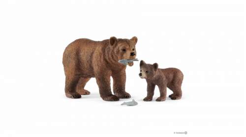 Schleich ® Matka medvěda grizzlyho s mládětem 42473