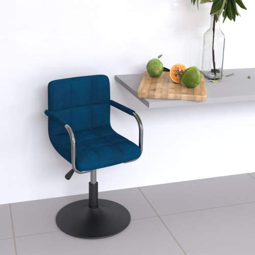 Emaga Barová židle modrá samet
