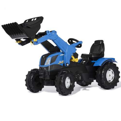 Rolly Toys New Holland šlapací traktor se lžící a tichými koly