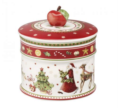 Červeno-bílá porcelánová nádoba na potraviny Villeroy & Boch, ø 11 cm