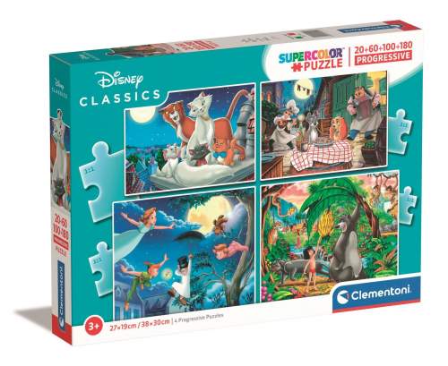 Clementoni Puzzle 20+60+100+180 ks Disney classic