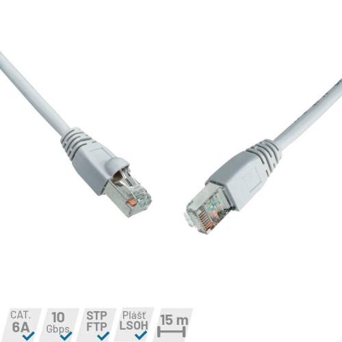 Solarix Patch kabel SFTP 10G cat 6A, LSOH,15m