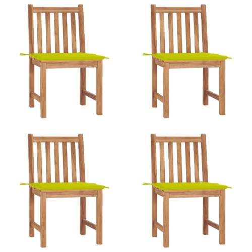 Zahradní židle 4 ks s poduškami masivní teak, 3073099