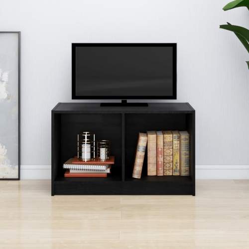TV stolek černý 70 x 33 x 42 cm masivní borové dřevo