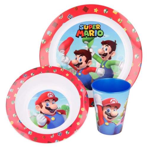 STOR Plastový talíř Super Mario - červený