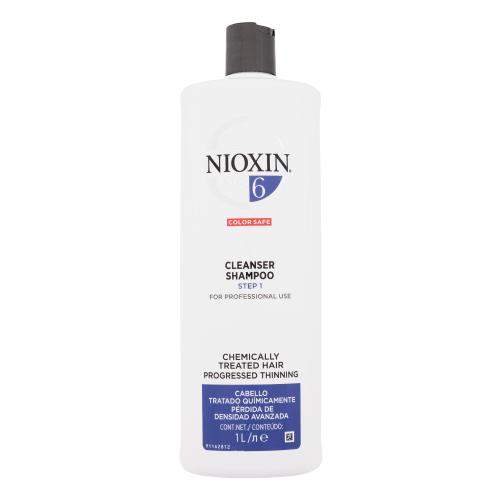 Nioxin System 6 Color Safe Cleanser Shampoo 1000 ml šampon pro chemicky ošetřené vlasy pro ženy