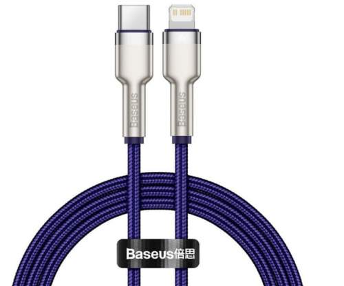 Baseus Cafule Series nabíjecí/datový kabel USB-C na Lightning PD 20W 1m, fialová CATLJK-A05