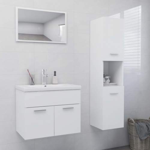 Emaga Set koupelnového nábytku bílý dřevotříska