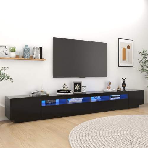 Emaga TV skříňka s LED osvětlením černá 300 x 35 x 40 cm
