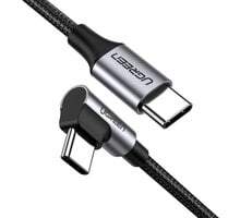 Ugreen Angled kabel USB-C / USB-C PD 60W 3A 1m, černý (US255 50123)