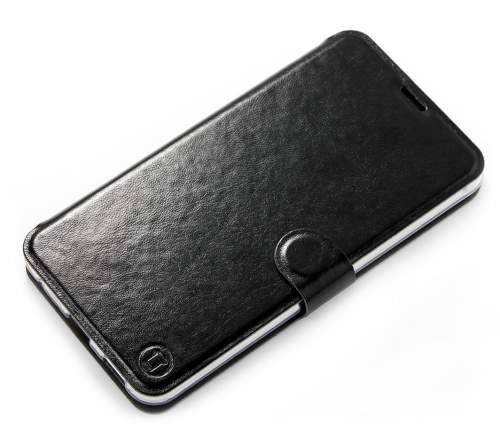 Mobiwear flip pouzdro pro Motorola Moto E40 - Black&Gray 5903516942978
