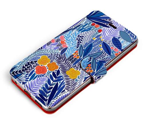 Flip pouzdro Mobiwear na mobil Motorola Edge 30 5G - MP03P Modrá květena