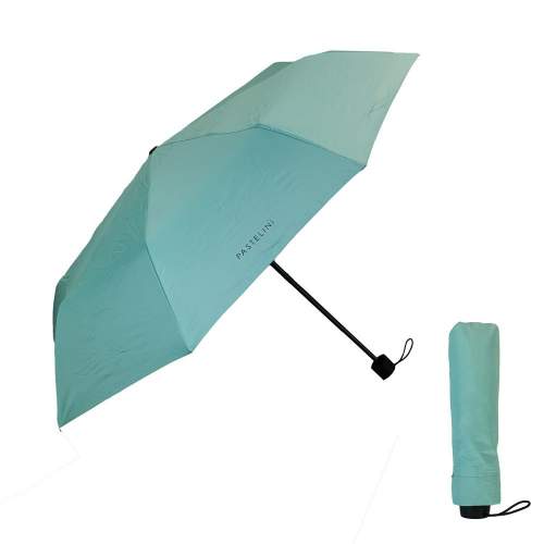 Karton P+P Dámský skládací deštník PASTELINI zelená