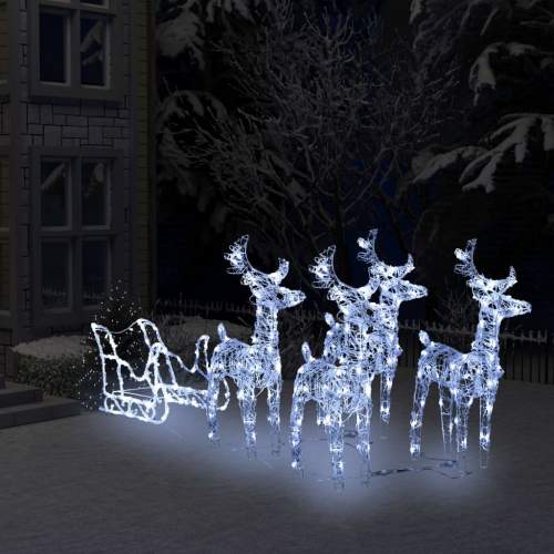 Emaga Sobi a saně vánoční dekorace 240 LED akryl