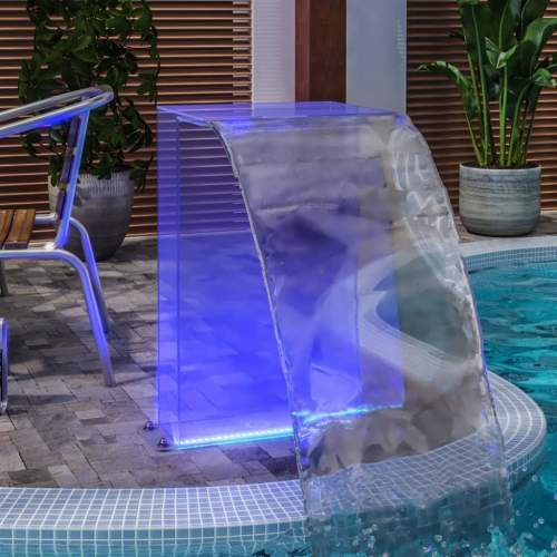 zahrada-XL Bazénová fontána s RGB LED osvětlením akryl 51 cm